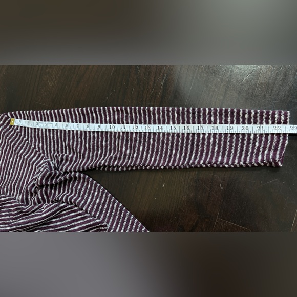 ab studio wine red silver glitter button wrap cardigan size M - Picture 9 of 11